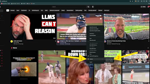 VideoDigest context menu on YouTube